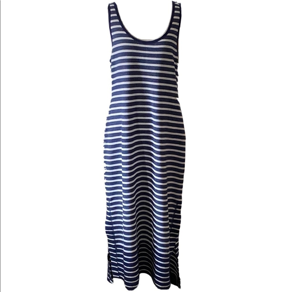 TOMMY BAHAMA Villa Lines Midi Dress, Island Navy M